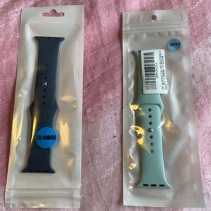 Navy Blue and Aqua Sport Watch Bands for Apple Watch